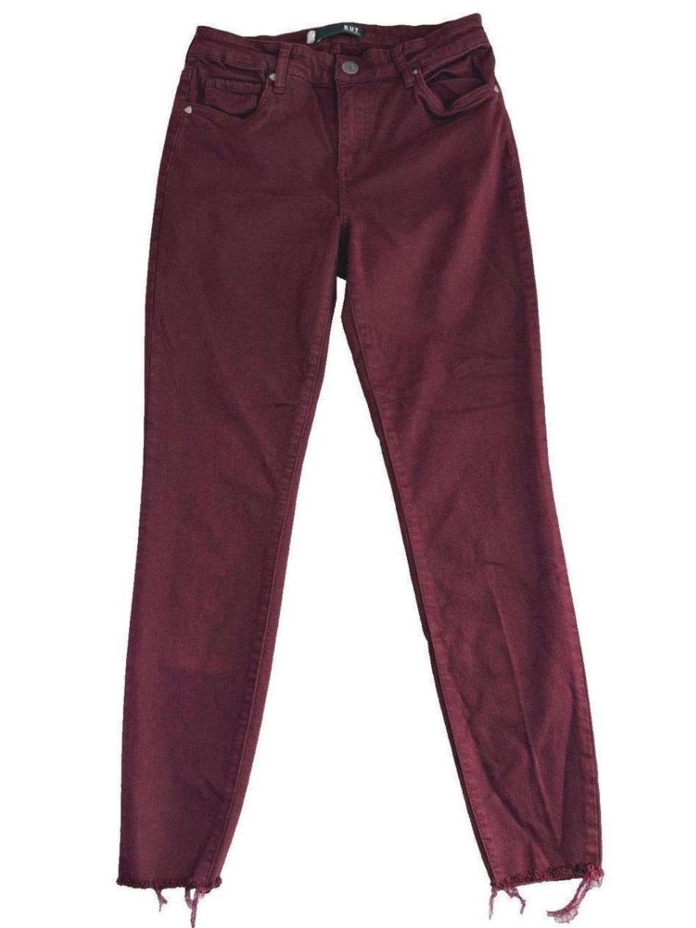 Kut from the Kloth Maroon High-Rise Skinny Jeans